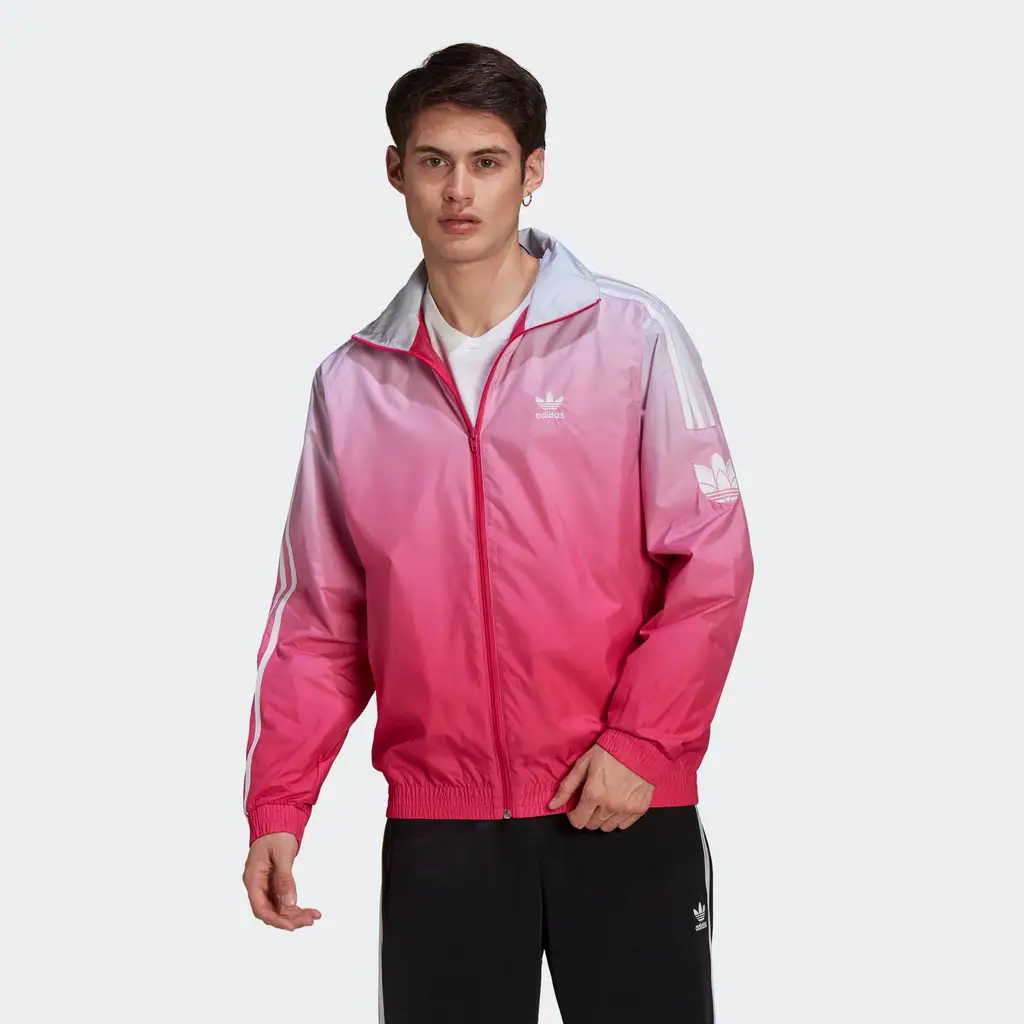 Adidas Adicolor 3D Trefoil 3-Stripes Ombre Track Top - Real Magenta