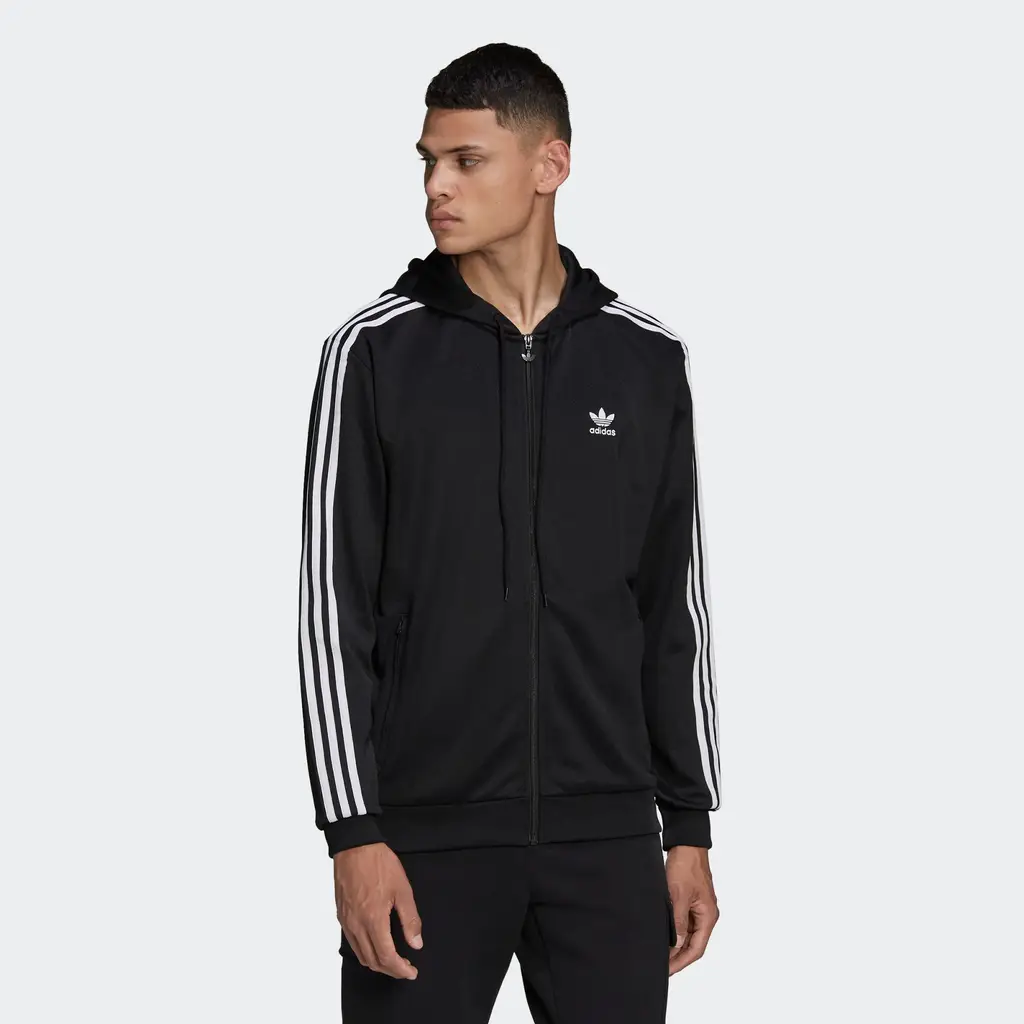 Adidas Adicolor Classics Hooded Full Zip Track Top - Black