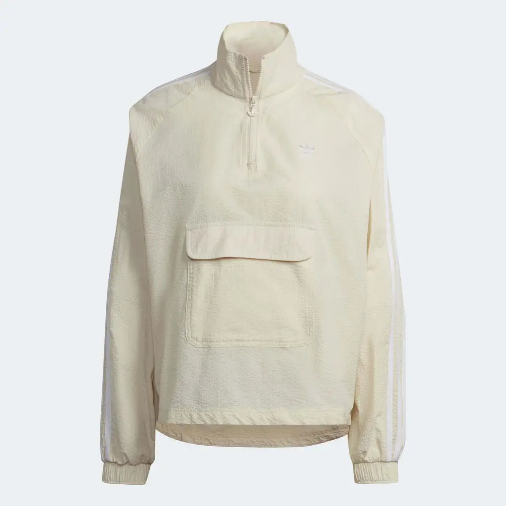 Adidas Adicolor Classics Poplin Half-Zip Track Top - Wonder White