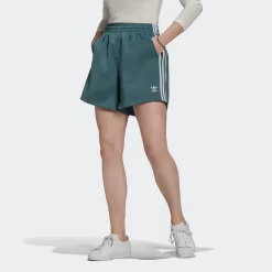 Adidas Adicolor Classics Satin Shorts - Hazy Emerald