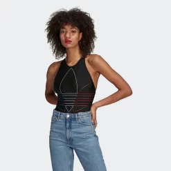 Adidas Adicolor Primeblue Tricolor Trefoil Swimsuit - Black