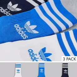Adidas Adicolor Trefoil Mid Cut Socks - Blue
