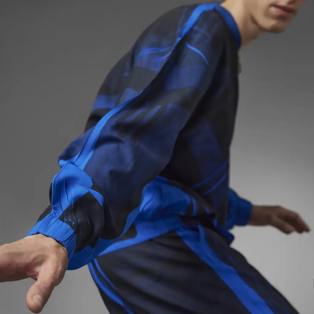 Adidas Blue Version Half-Zip Soccer Silk Track Top - Power Blue - Image 4