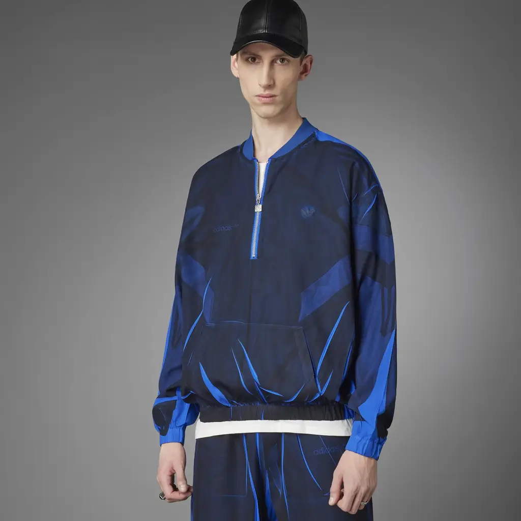 Adidas Blue Version Half-Zip Soccer Silk Track Top - Power Blue