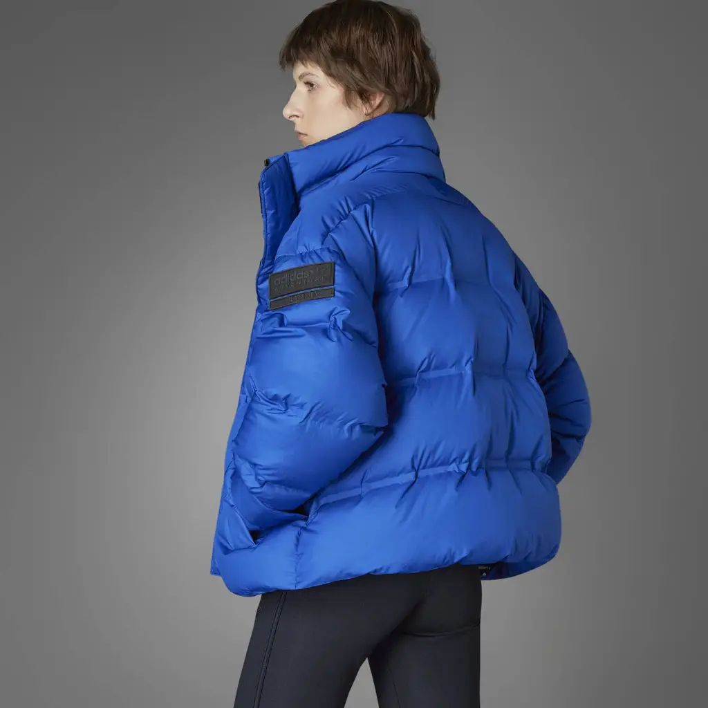 Adidas Blue Version Oversized Down Puffer Jacket - Royal Blue - Image 3