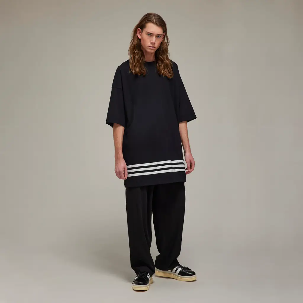 Adidas CH1 Oversized Short Sleeve Stripes T-Shirt - Black - Image 5