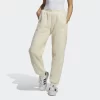 Adidas Essentials+ Fluffy Teddy Joggers - Wonder White