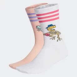 Adidas Fun Graphic Socks - Glow Pink White