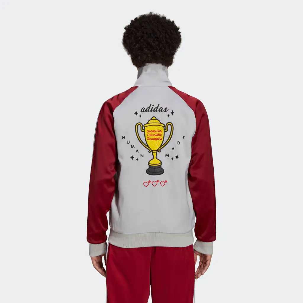 Human Made X Adidas Firebird Track Top - Collegiate Burgundy - Image 2
