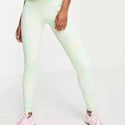 Adidas Hyperglam Aeroready Training Marble Print Leggings - Green