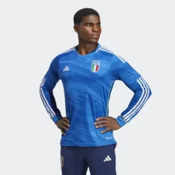 Adidas Italy 2023 Home Long Sleeve Jersey - Blue