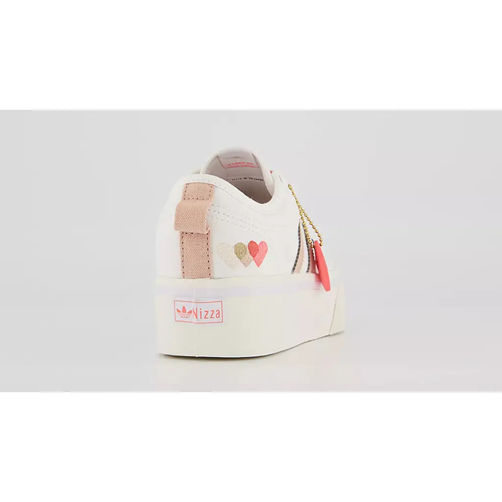 Adidas Nizza Platform White Blush Red - Image 4