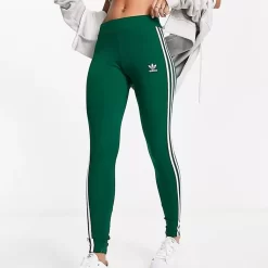 Adidas Originals Adicolor 3-Stripes Leggings - Dark Green