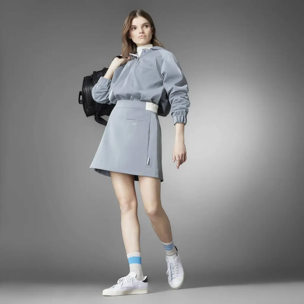 Adidas Blue Version High Shine Skirt - Grey - Image 3