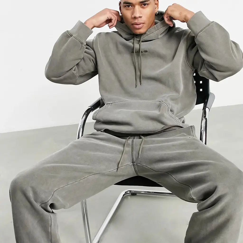 Adidas Originals Premium Sweats Overdyed Hoodie Olive - Olive - Image 3