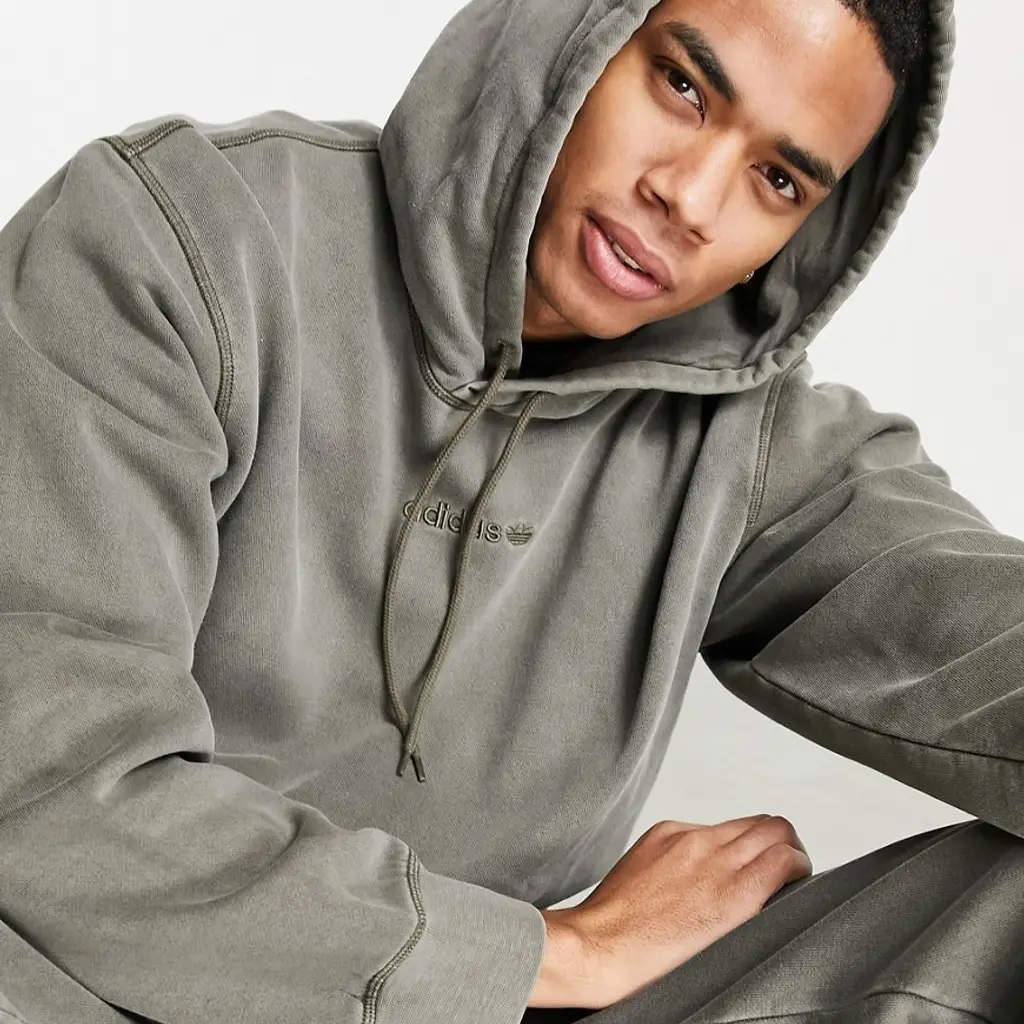 Adidas Originals Premium Sweats Overdyed Hoodie Olive - Olive