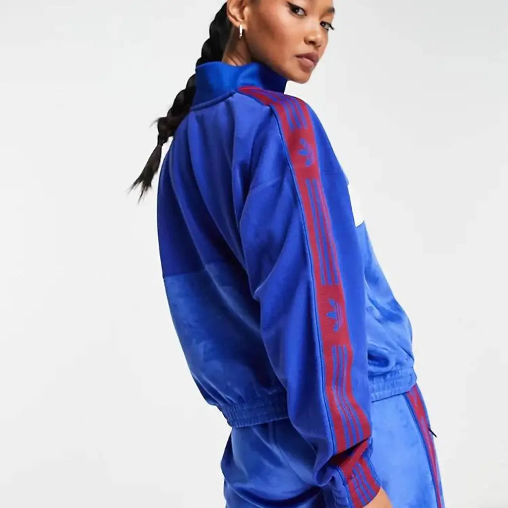 Adidas Originals Retro Sport Tape Track Top - Blue - Image 2