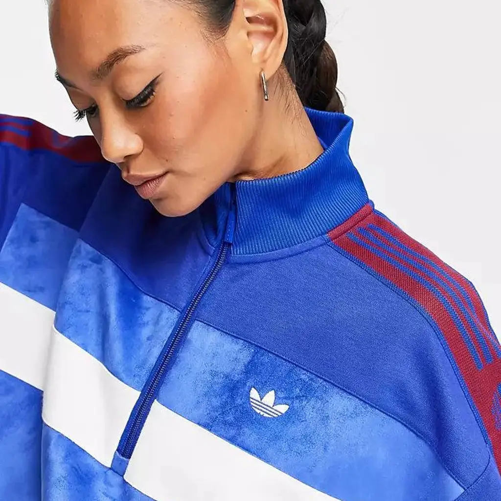 Adidas Originals Retro Sport Tape Track Top - Blue - Image 3