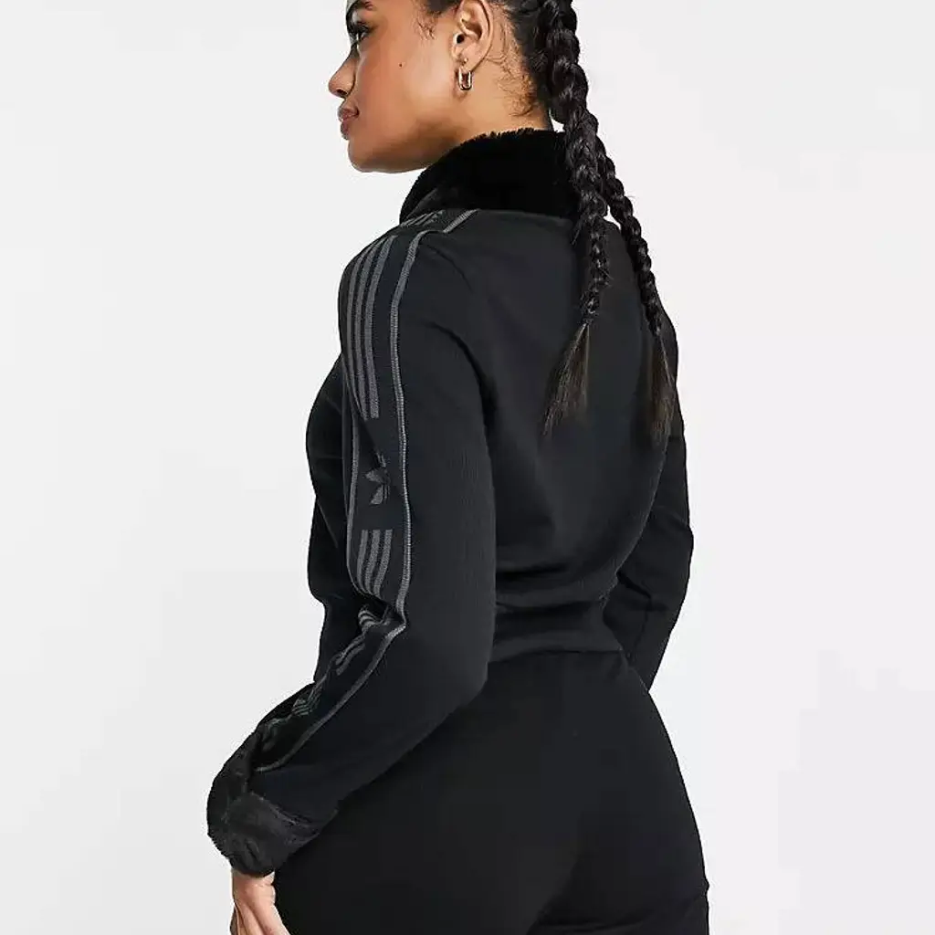 Adidas Originals Ski Chic Rib Track Top - Black - Image 2