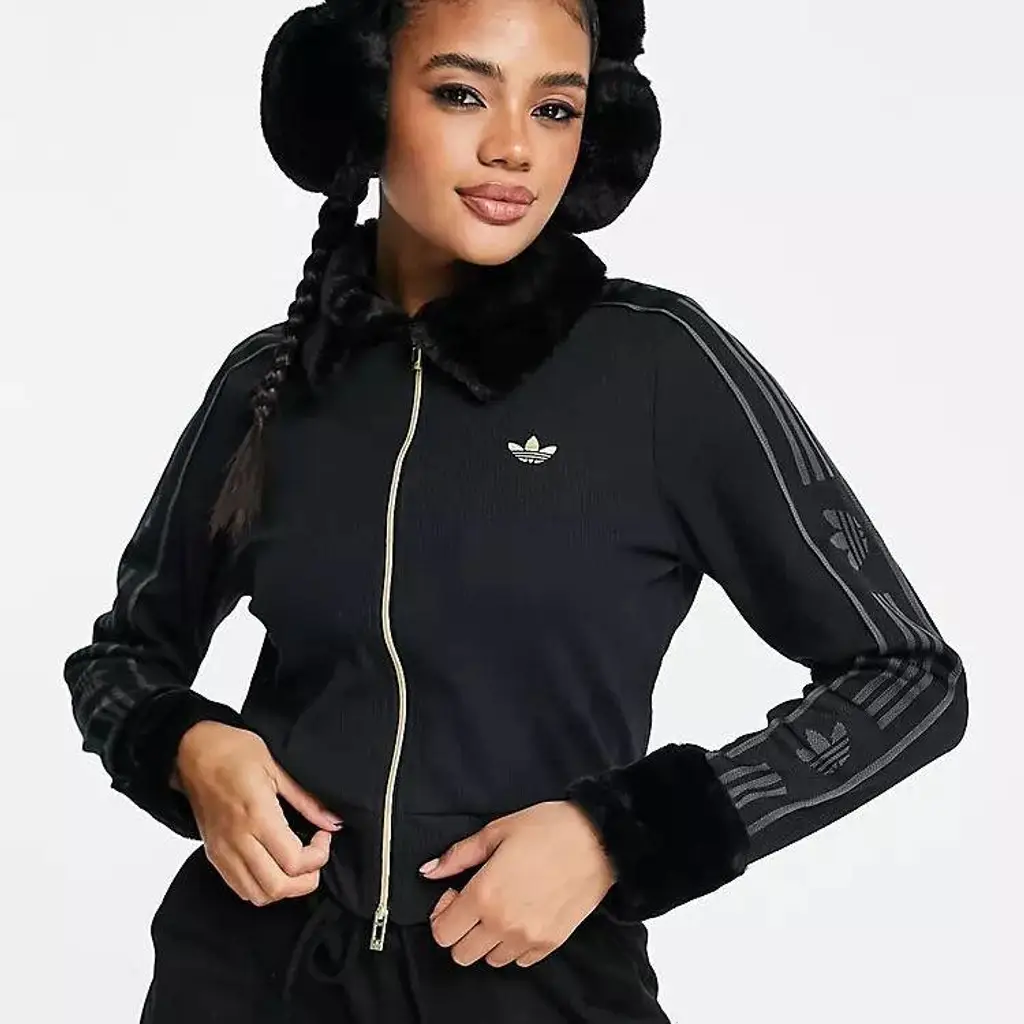 Adidas Originals Ski Chic Rib Track Top - Black