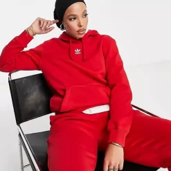 Adidas Originals Trefoil Essentials Hoodie - Red