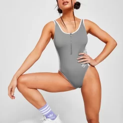 Adidas Originals Zip Swimsuit - Grey