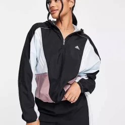 Adidas Training Colourblock 1/4 Zip Hooded Track Top - Black