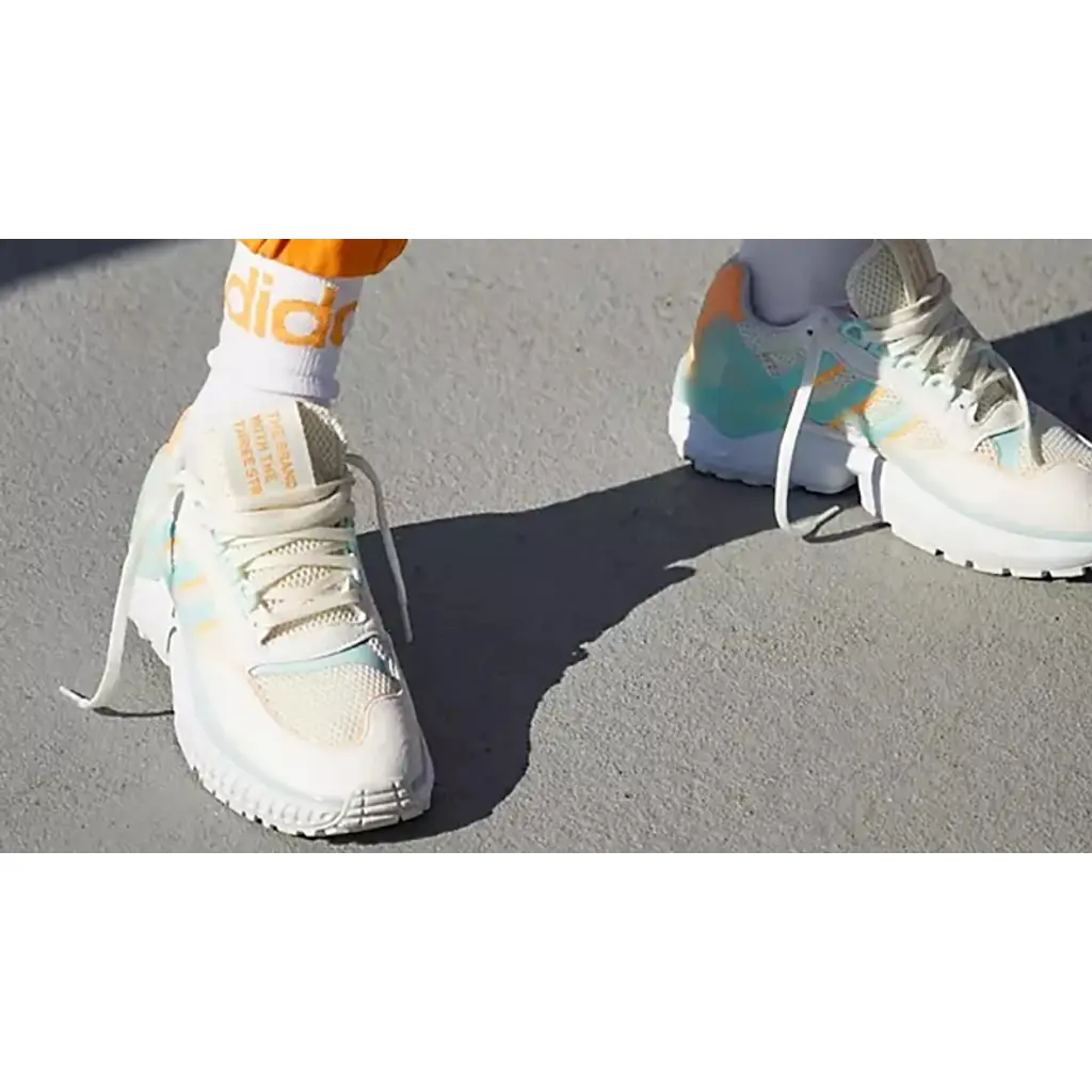 Adidas ZX Wavian Off White Blue Orange - Image 3