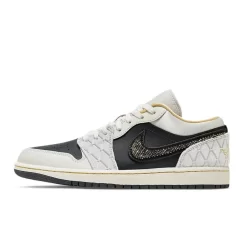 Nike Air Jordan 1 Low Beaded Swooshes White Black