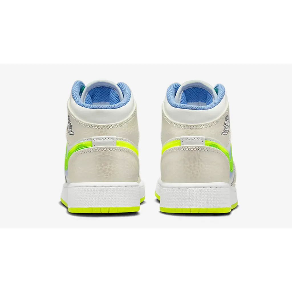 Nike Air Jordan 1 Mid GS Volt TPU - Image 4