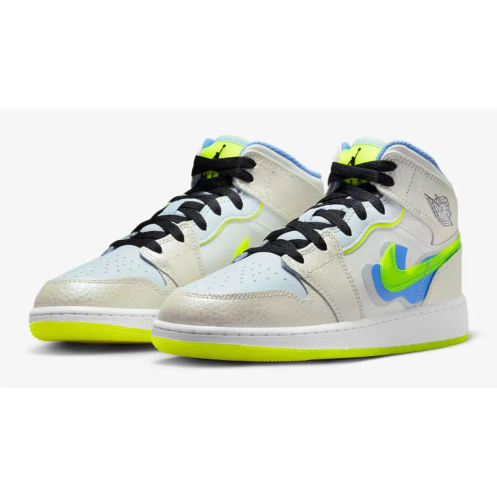 Nike Air Jordan 1 Mid GS Volt TPU - Image 2