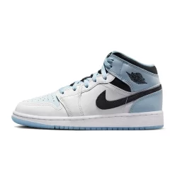 Nike Air Jordan 1 Mid GS White Black Blue