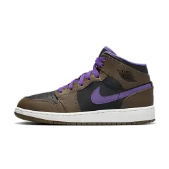 Nike Air Jordan 1 Mid GS Purple Mocha