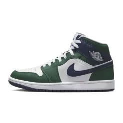 Nike Air Jordan 1 Mid White Navy Green