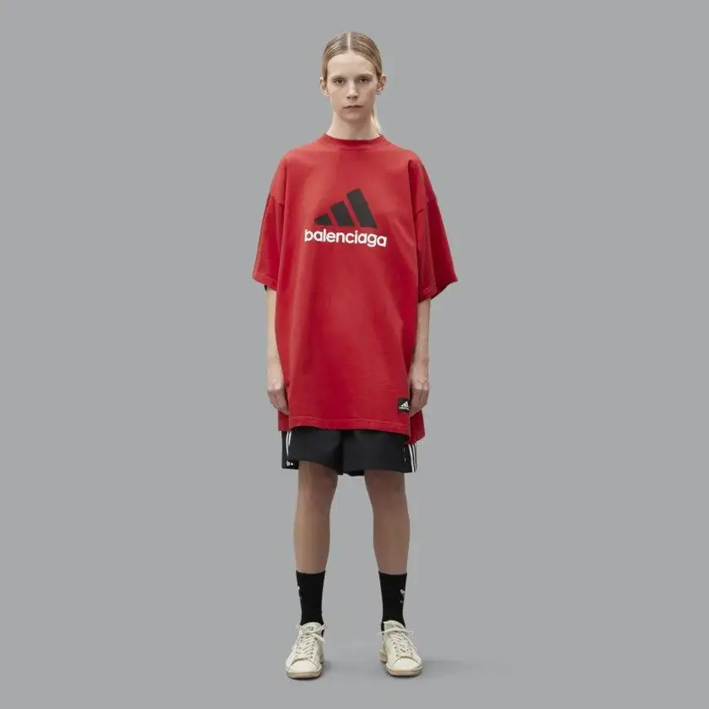 Balenciaga X Adidas 90s Oversized T-Shirt - Red - Image 6