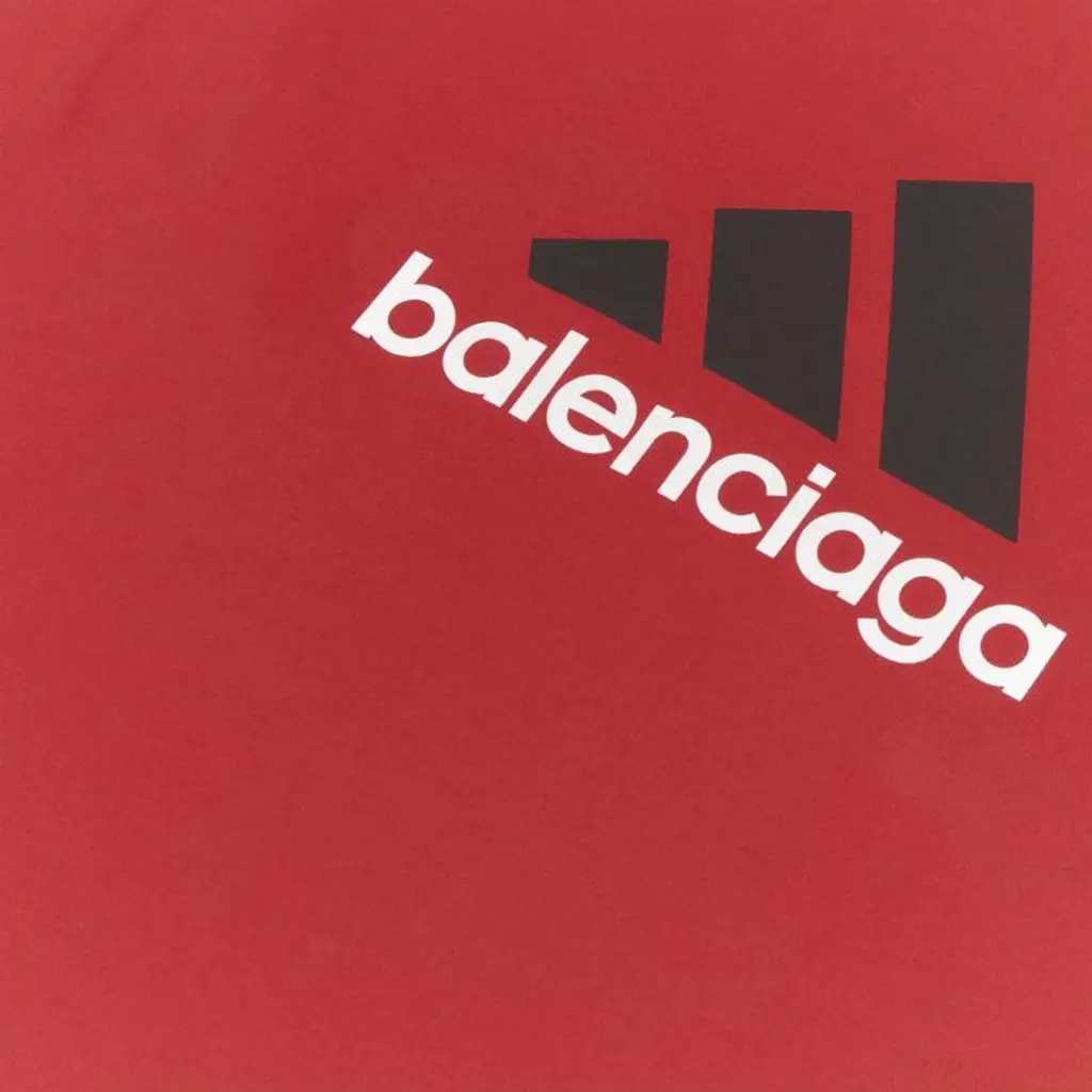 Balenciaga X Adidas 90s Oversized T-Shirt - Red - Image 9