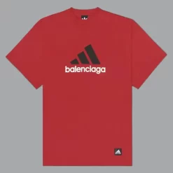 Balenciaga X Adidas 90s Oversized T-Shirt - Red