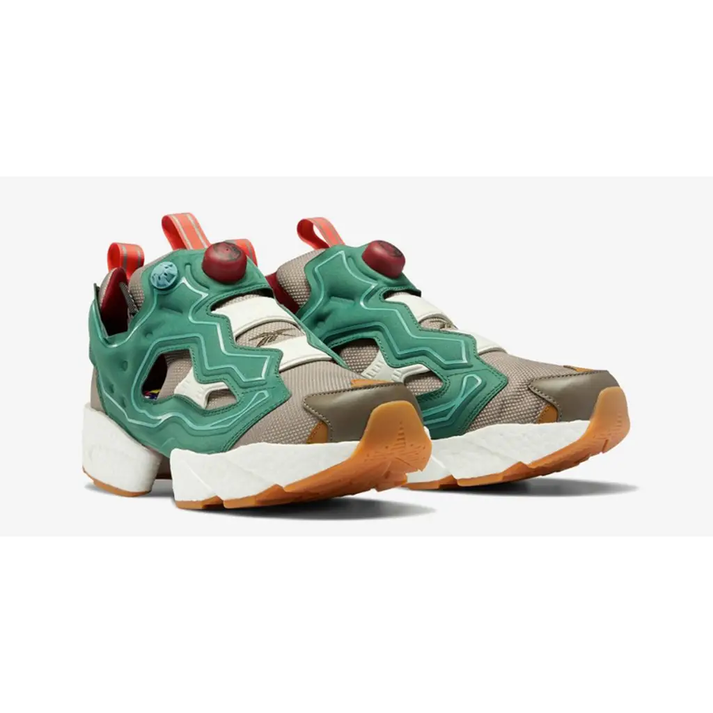 BBC X Reebok Instapump Fury Boost Green Stone Grey - Image 2