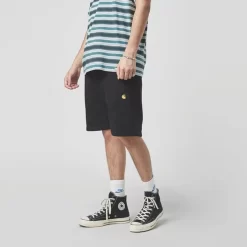 Carhartt WIP Chase Sweat Shorts - Black