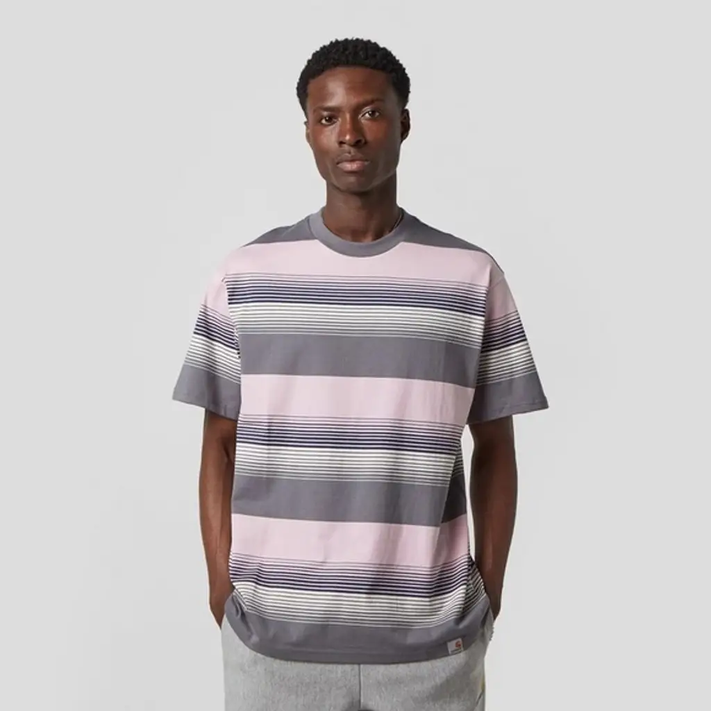Carhartt WIP Hanmore Stripe T-Shirt - Pink