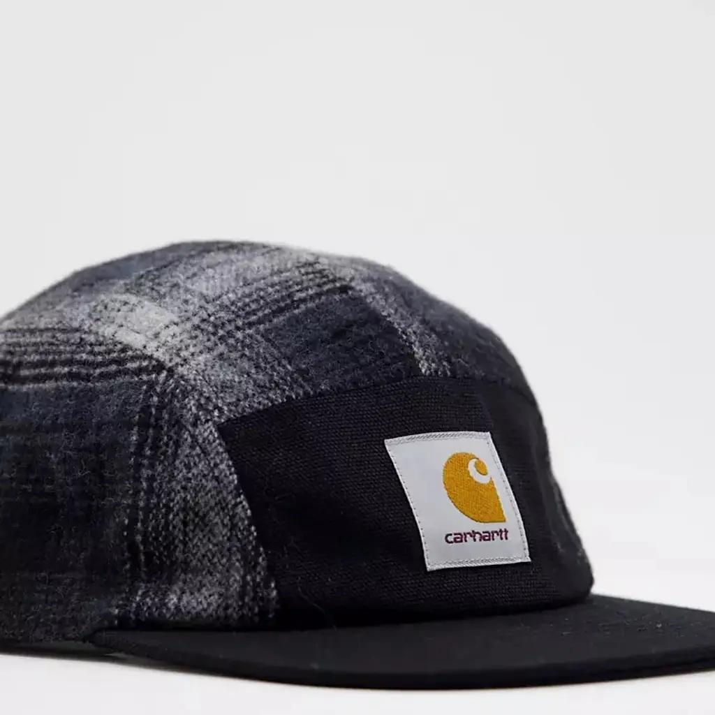 Carhartt WIP Highland Check 6 Panel Cap - Black - Image 4