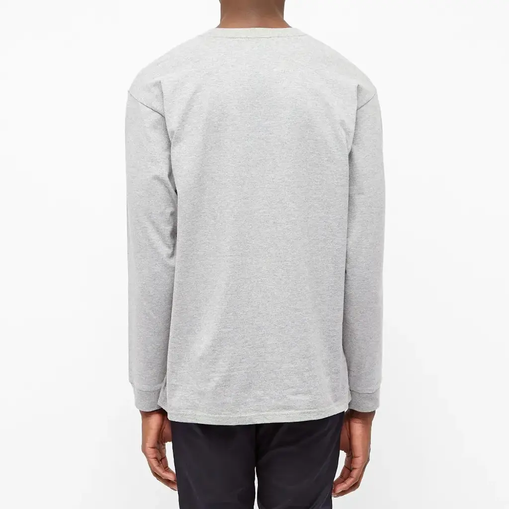 Carhartt WIP Long Sleeve Chase T-Shirt - Grey Heather - Image 2