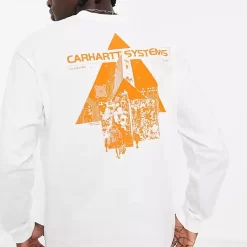 Carhartt WIP Pyramid Long Sleeve Top - White
