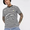 Carhartt WIP Scotty Striped Pocket T-Shirt - Black