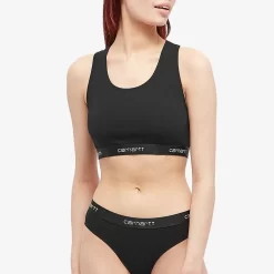 Nike Carhartt WIP Script Racer Tank Bralet - Black