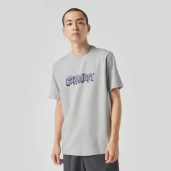 Carhartt WIP Shattered Script T-Shirt - Grey