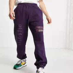 Carhartt WIP Systems Printed Joggers - Purple