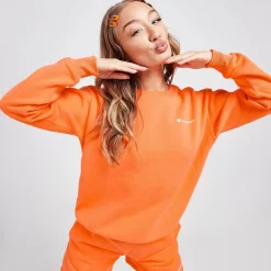 Champion Logo Crew Sweatshirt - Orange
