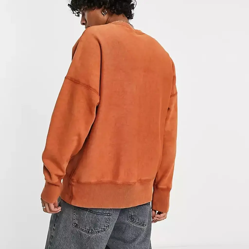 Champion Reverse Weave Oversized Logo Sweatshirt - Orange - Image 2