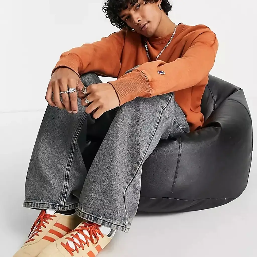 Champion Reverse Weave Oversized Logo Sweatshirt - Orange - Image 4